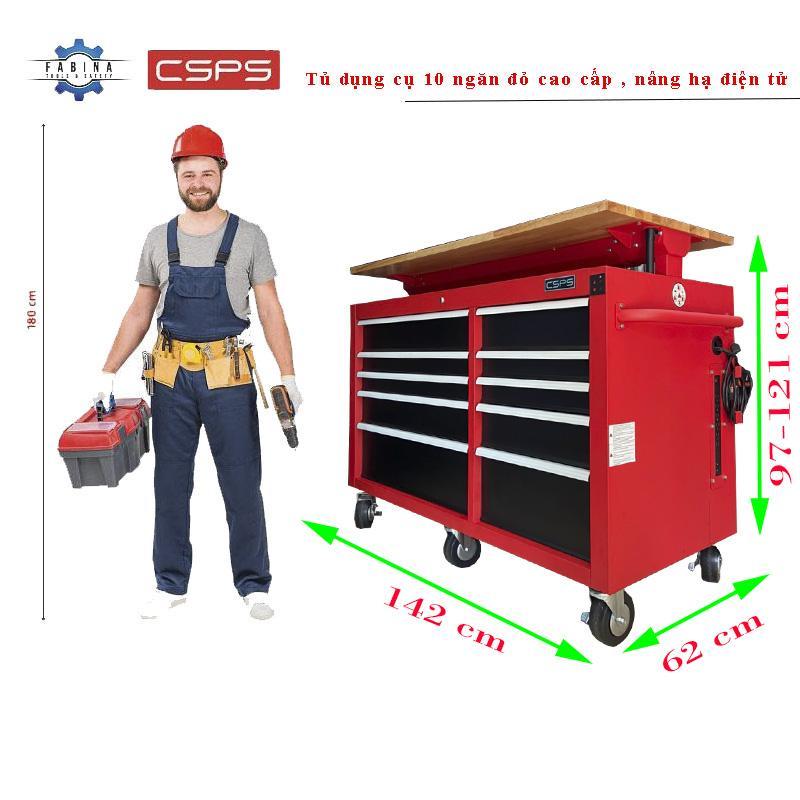 Tủ dụng cụ 10 ngăn và bài toán phân tầng dụng cụ trong xưởng hiện đại