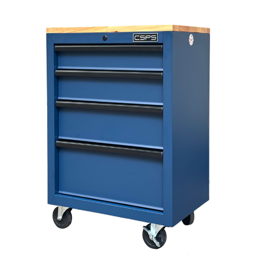 CSPS Blue tool cabinet 61cm with casters - 04 drawers Tủ xanh bánh xe FBN 12cm