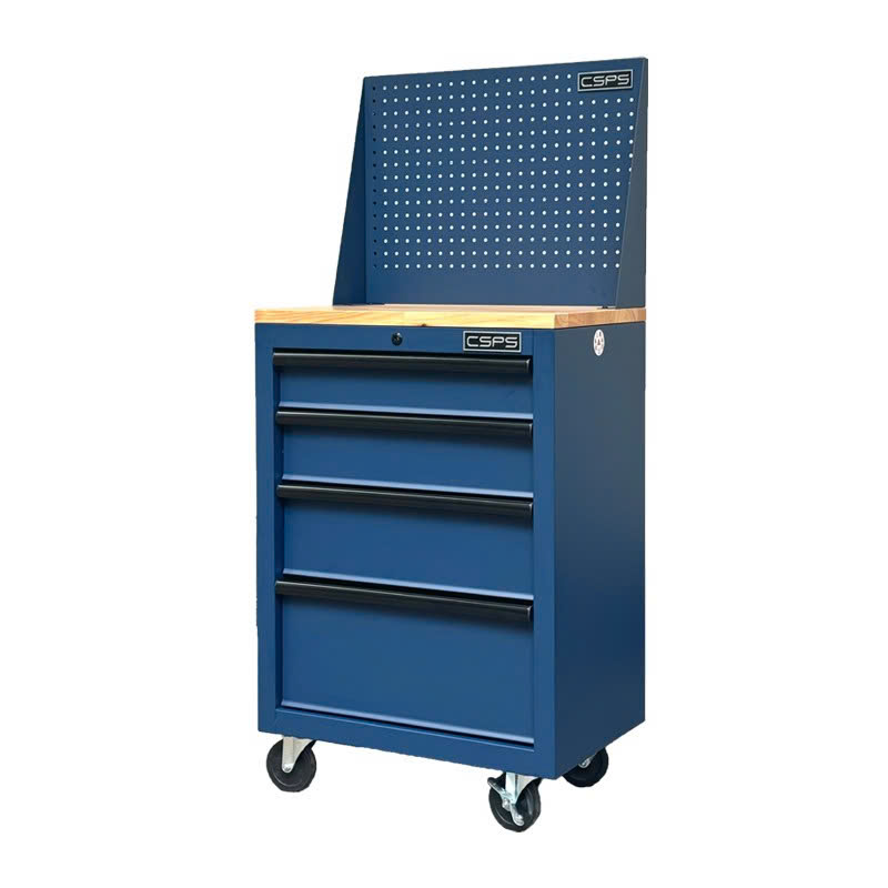CSPS Blue tool cabinet 61cm with casters - 04 drawers Tủ xanh bánh xe FBN 12cm