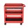 03 levels movable Cart XD đỏ + hộc kéo đen
