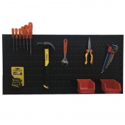 Black Pegboard Multi-Purpose Wall Panel FABINA