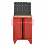 Tủ dụng cụ CSPS 61cm - 00 hộc kéo màu đỏ kèm chân tủ ván gỗ vách lưới