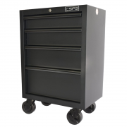 CSPS tool cabinet 61cm - 04 black drawers with casters