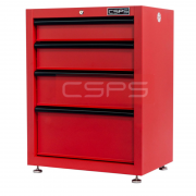 Tủ dụng cụ CSPS 61cm - 04 hộc kéo màu đỏ kèm chân tăng chỉnh
