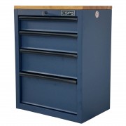 CSPS Blue Tool Cabinet 61cm – 04 Drawers with Wooden Top