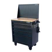 CSPS Tool Cabinet Matt Black 76cm – 05 Drawers Non-Lift with pegboard