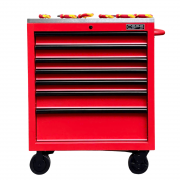 Tủ dụng cụ CSPS 76cm - 07 hộc kéo màu đỏ (mặt inox)