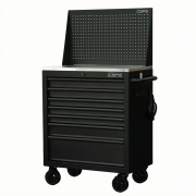 Tủ dụng cụ CSPS 76cm - 07 hộc kéo tay cầm đen kèm vách lưới (mặt inox)