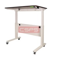 CSPS electric height adjustable table 117cm white