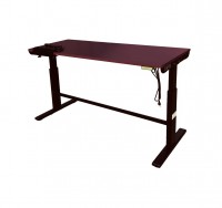 Electric table height adjustable 168cm, white legs
