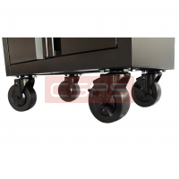 FABINA white shelf and base wheel set (black)