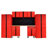 Bộ 08 tủ dụng cụ CSPS – 335cm màu đỏ