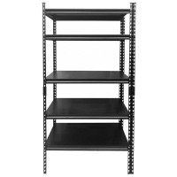5-tier shelf with white steel plate 91cm