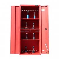 Tủ cao 2 cánh mở bên trong 3 ngăn nhỏ màu đỏ CSPS