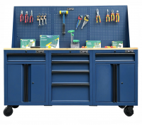 Tủ dụng cụ CSPS 183cm - 06 hộc kéo màu xanh dương kèm vách lưới