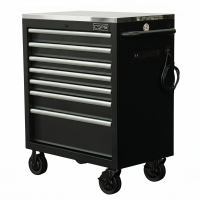 Tủ dụng cụ CSPS 76cm - 07 hộc kéo tay cầm trắng (mặt inox)