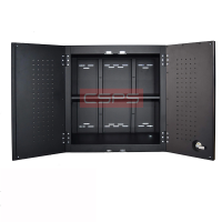 CSPS black 2 door open wall cabinet 61cm W x 35cm D x 61cm H