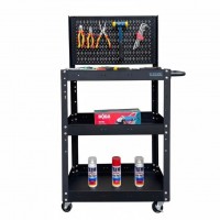 Xe đẩy 3 ngăn cao 980mm kèm vách lưới màu đen FABINA