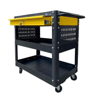 3-Deck Multi-Purpose Stroller Black Fabina Yellow Drawer