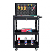 Xe đẩy cao 980mm 01 hộc kéo kèm vách lưới màu đen FABINA