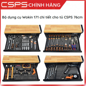 Bộ dụng cụ Wokin 171 chi tiết cho tủ CSPS 76cm