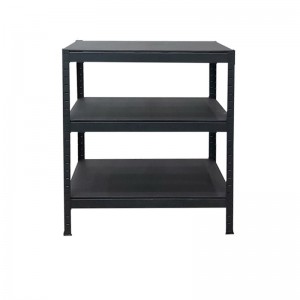 Kệ thấp 3 tầng tấm thép 81cm đen FABINA