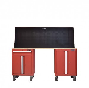 Tủ đôi mở 2 cánh mặt ván gỗ màu đỏ CSPS 183cm W x 40cm D x 94.7cm H