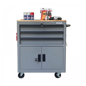 Tủ dụng cụ 3 hộc kéo 2 ngăn chứa màu xám Fabina