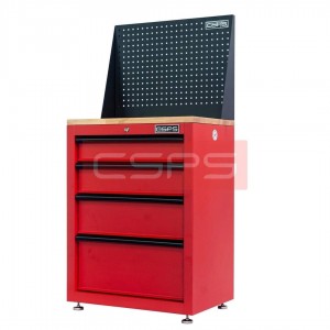 Tủ dụng cụ CSPS 61cm - 04 hộc kéo màu đỏ kèm vách lưới